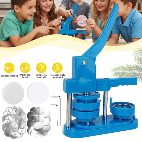 Diy button maker maschine blau - diy,